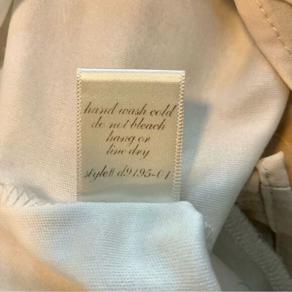 How Very Loved cream‎ blue pink chevron tie belt maxi dress woman’s size M - Picture 5 of 6